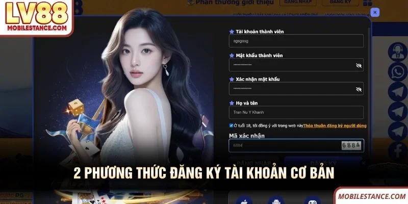 2 phương thức đăng ký tài khoản LV88 cơ bản