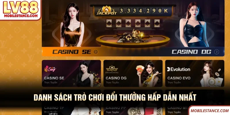 Danh sách đối tác casino LV88 uy tín